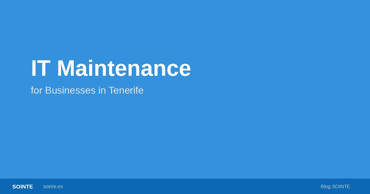 Professional IT maintenance for businesses in Tenerife