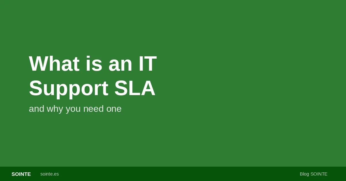 What is an IT support SLA