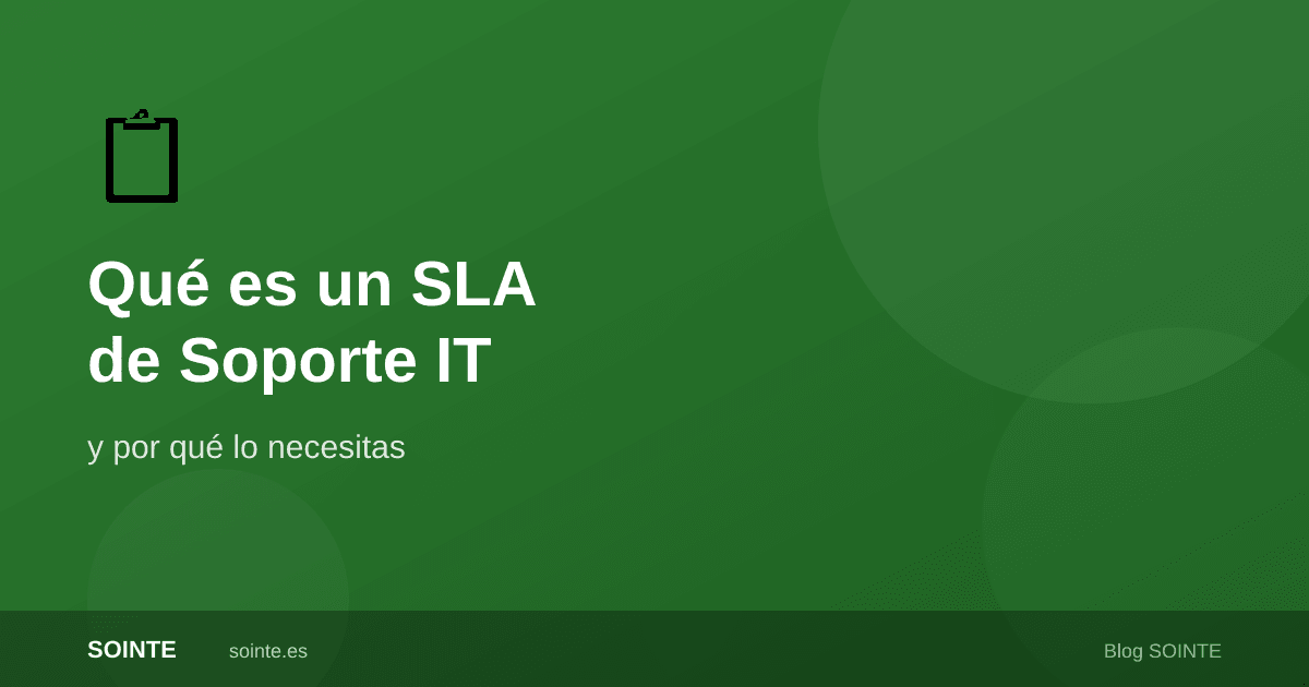 Qué es un SLA de soporte IT