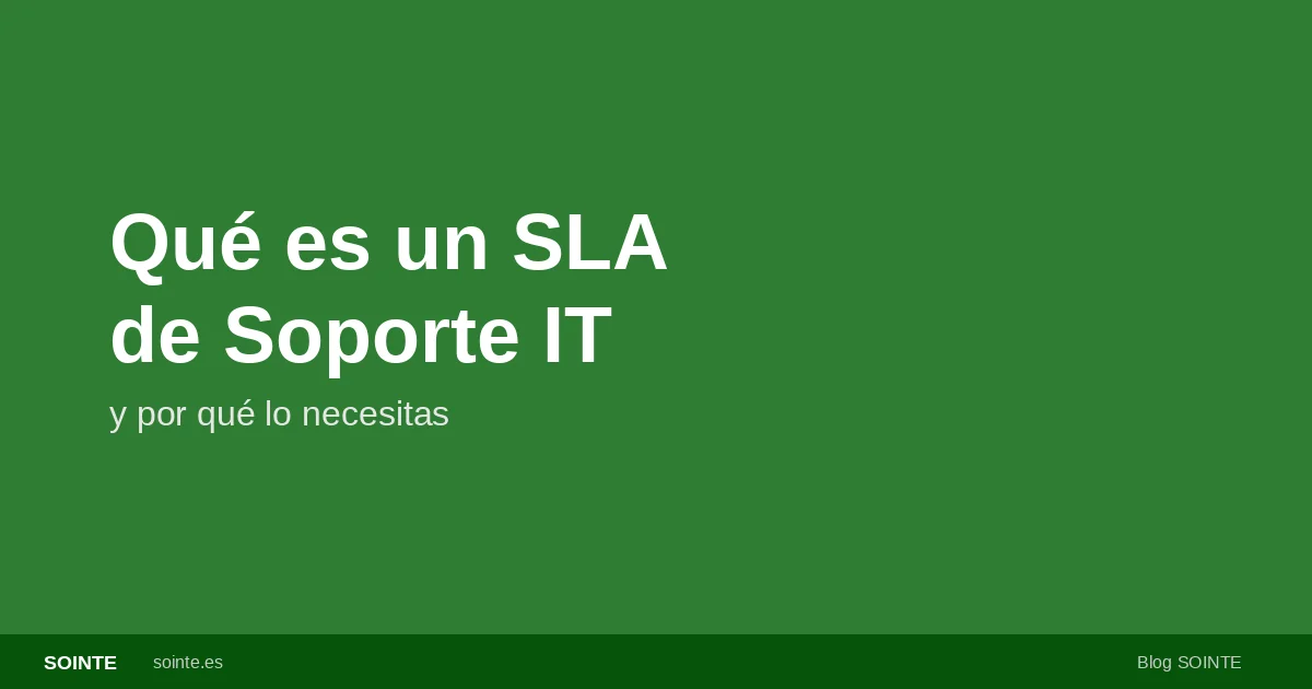 Qué es un SLA de soporte IT